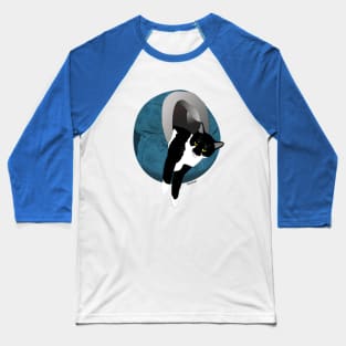 Cute Tuxedo cat in in his Igloo 3 Copyright TeAnne Baseball T-Shirt